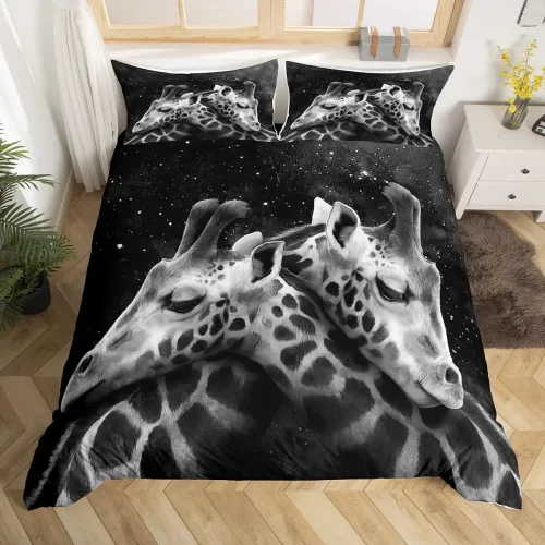 Galaxy Giraffe Couples Bed Set