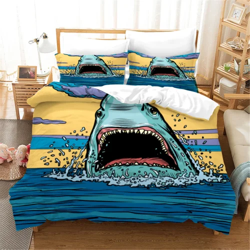 Kids Anime Shark Bed Set