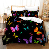 Black Butterfly Themed Bed Set