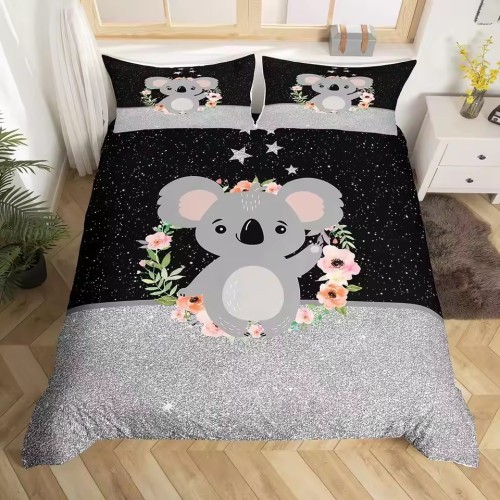 Girls Boys Cartoon Koala Bed Set