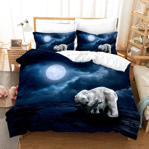Polar Bear Mom And Baby Bed Set
