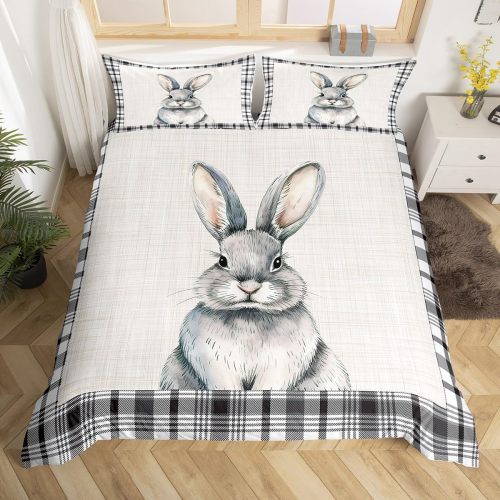 Stripes Rabbit Print Bed Set
