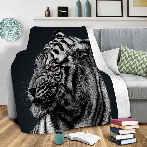 Fierce Tiger Print Blanket