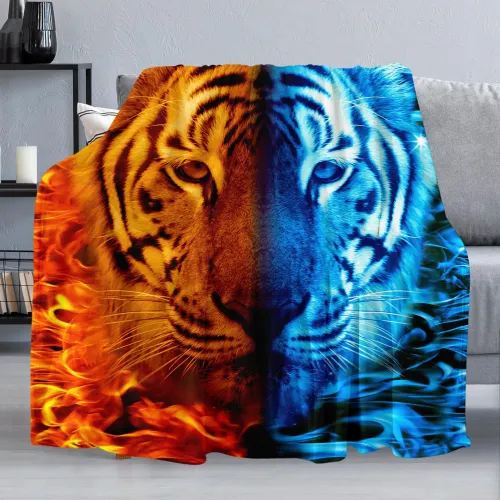 Fire Ice Tiger Blanket