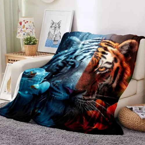 Fire Ice Tiger Blanket