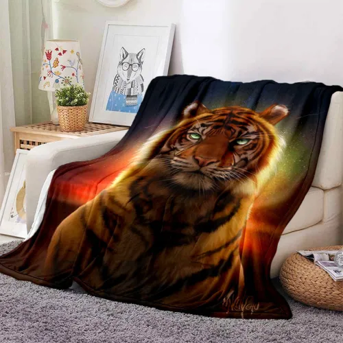 Big Tiger Print Blanket