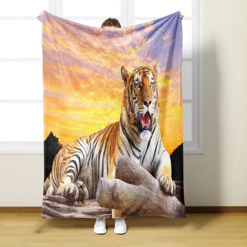 Cute Tiger Printed Blanket