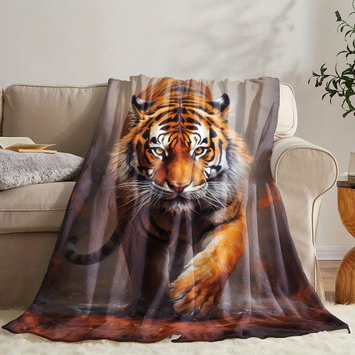 Wild Tiger Print Blanket