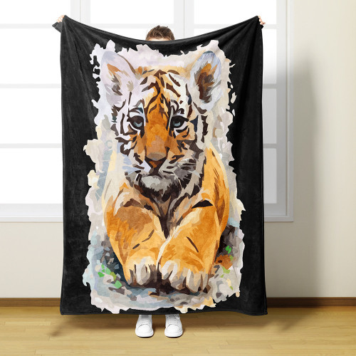 Baby Tiger Print Blanket