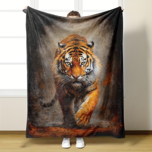 Wild Tiger Print Blanket