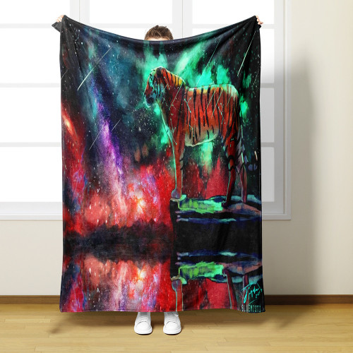 Tiger Flame Print Blanket
