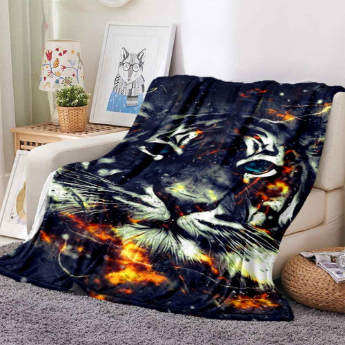 Galaxy Tiger Print Blanket