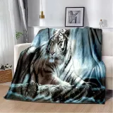 Wildlife Tiger Print Blanket