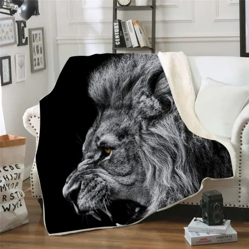 Black Lion Blanket