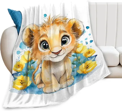 Baby Lion Print Blanket