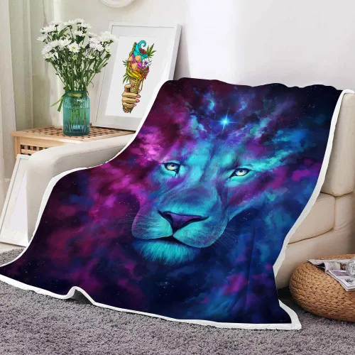 Galaxy Lion Blanket