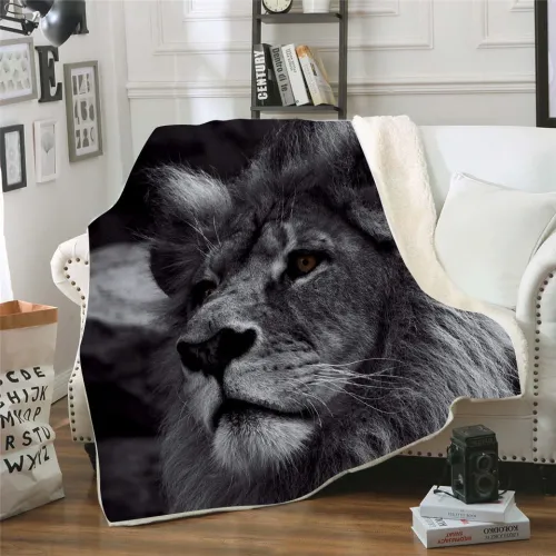Animal Lion Print Blanket