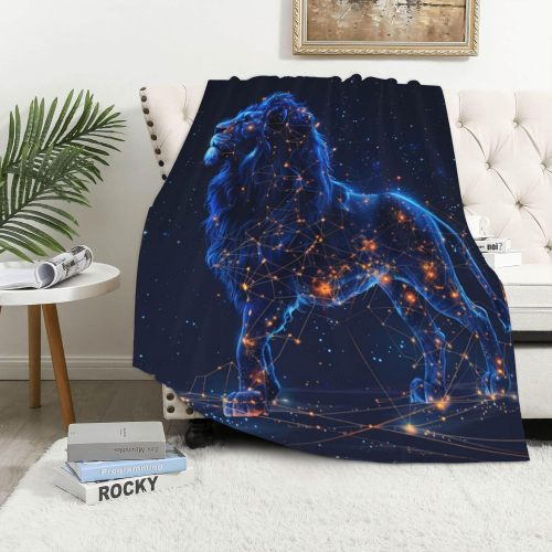 Leo Lion Print Blanket