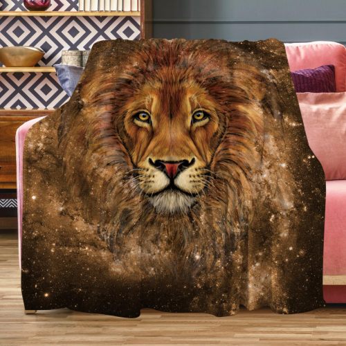 Starry Lion Print Blanket