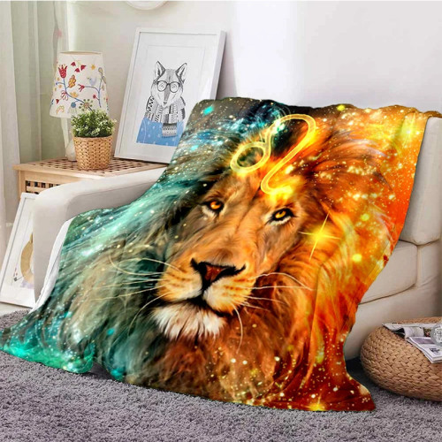 Cosmic Lion Print Blanket