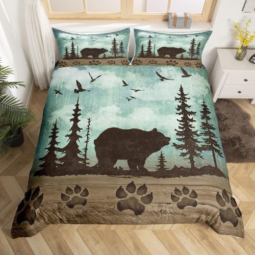 Rustic Bear Print Bed Set
