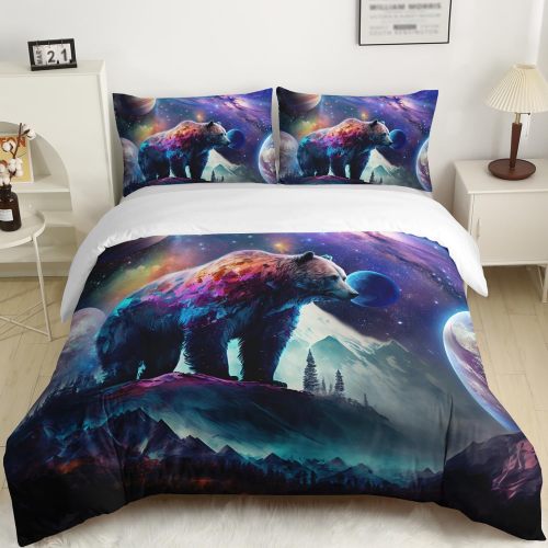 Galaxy Bear Print Bed Set