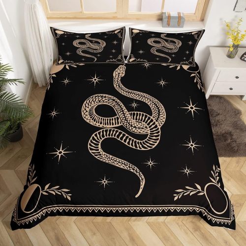 Boho Snake Printed Bed Set