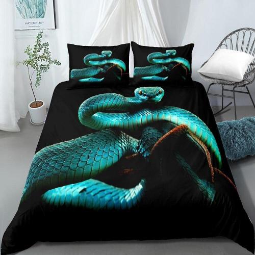 Wildlife Snake Print Bed Set