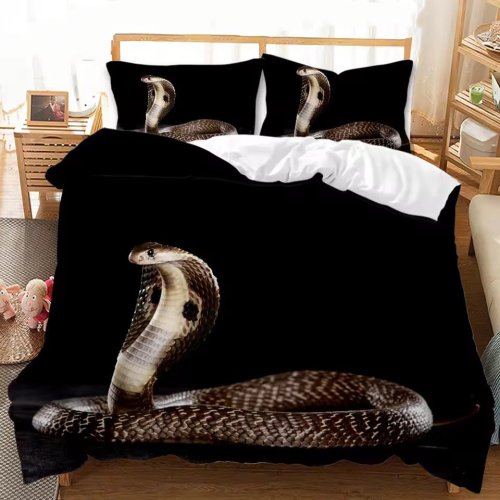 Cobra Snake Print Bed Set