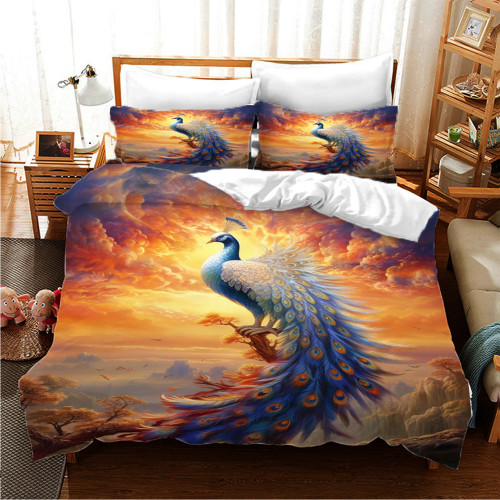 Peacock Pattern Bed Set