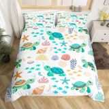 Cartoon Turtles Bed Set