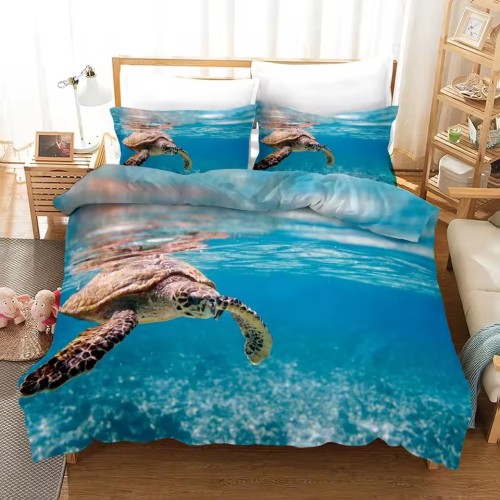 Turtle Print Duvet Cover