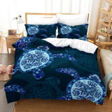 Geometric Turtle Print Bed Set