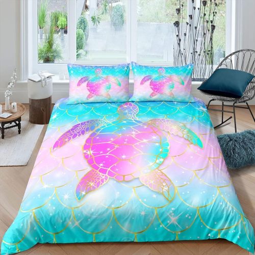 Mermaid Scales Turtle Bed Set