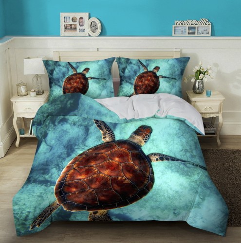 Sea Turtle Printed Bed Set