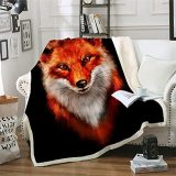 Red Fox Print Blanket