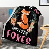 Just A Girl Who Loves Fox Blanket