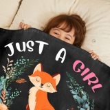 Just A Girl Who Loves Fox Blanket
