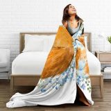 Watercolor Fox Print Blanket