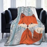 Boys Cartoon Fox Print Blanket