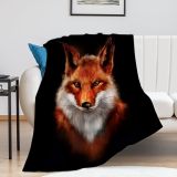 Red Fox Print Blanket