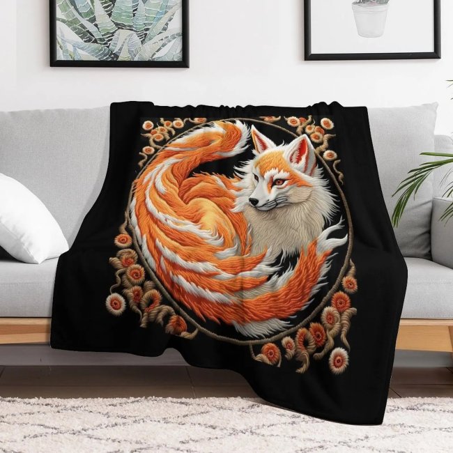 Japanese Style Anime Fox Blanket