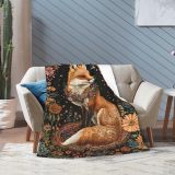Fox Print Fleece Blanket
