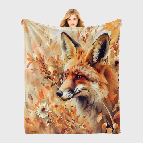 Animal Fox Print Blanket