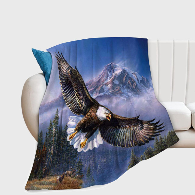 Flying Eagle Throw Blanket