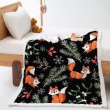 Cartoon Fox Throw Blanket