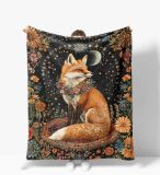 Fox Print Fleece Blanket