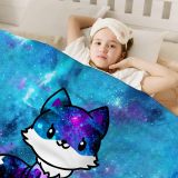 Girls Boys Fox Print Blanket