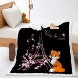 In Love Of Paris Fox Blanket