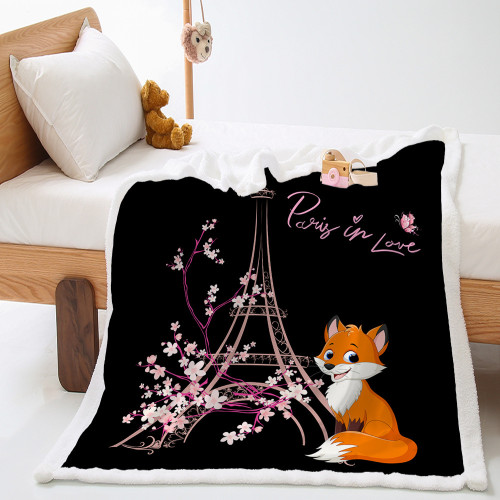 In Love Of Paris Fox Blanket